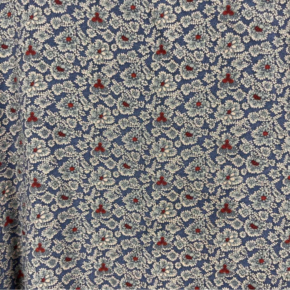 Eddie Bauer Blue Floral Print Rayon Maxi Wrap Skirt Boho Cottage Size 8 Vintage - Picture 5 of 9